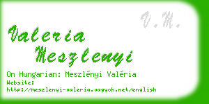 valeria meszlenyi business card